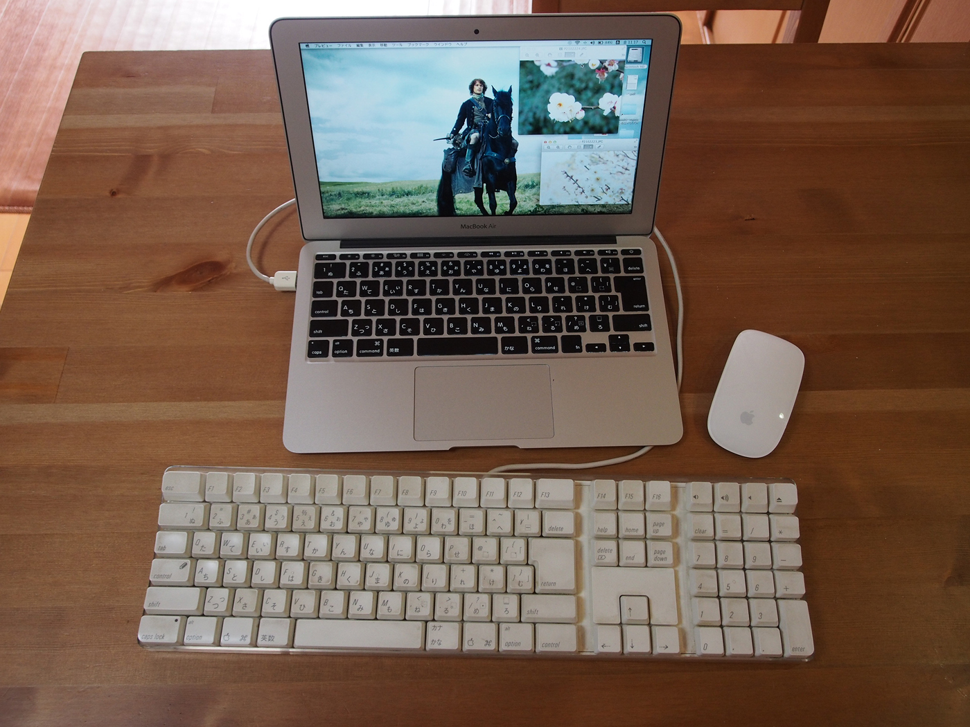 macbookairにキーボード